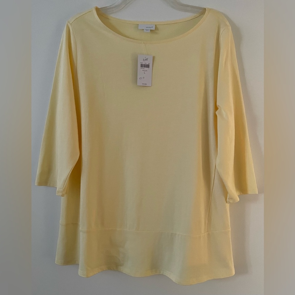 NWT J Jill Yellow Women's Blouse